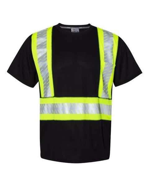 Kishigo B200-204 EV Series Enhanced Visibility Contrast Pocket T-Shirt