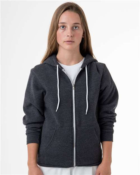 Los Angeles Apparel F97 USA-Made Flex Fleece Full-Zip Hooded Sweatshirt