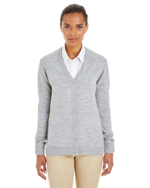 Harriton M425W Ladies' Pilbloc V-Neck Button Cardigan Sweater