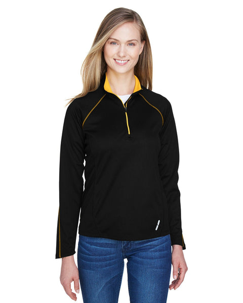 North End 78187 Ladies' Radar Quarter-Zip Performance Long-Sleeve Top