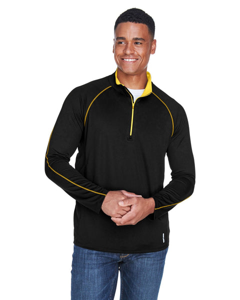 North End 88187 Men's Radar Quarter-Zip Performance Long-Sleeve Top