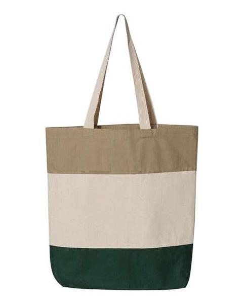 Q-Tees Q125900 11L Tri-Color Tote