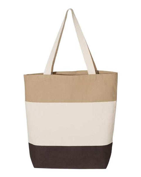 Q-Tees Q125900 11L Tri-Color Tote