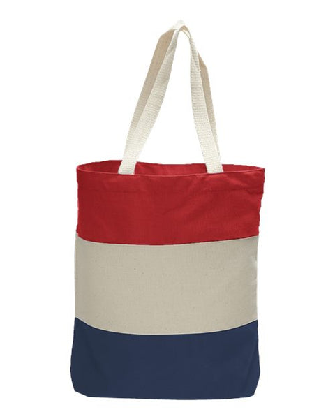 Q-Tees Q125900 11L Tri-Color Tote