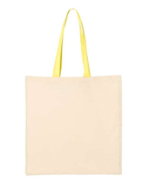 Q-Tees QTB6000 Economical Tote with Contrast-Color Handles