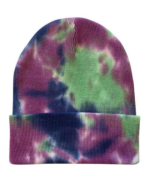 "Sportsman SP412 12" Tie-Dyed Cuffed Beanie"