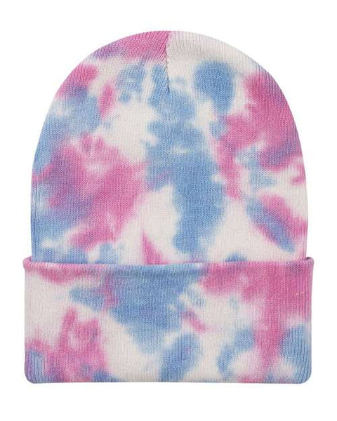 "Sportsman SP412 12" Tie-Dyed Cuffed Beanie"