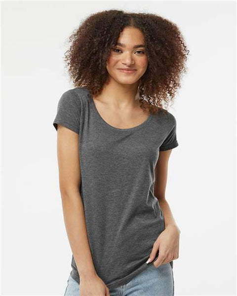 Tultex 243 Women's Poly-Rich Scoop Neck T-Shirt