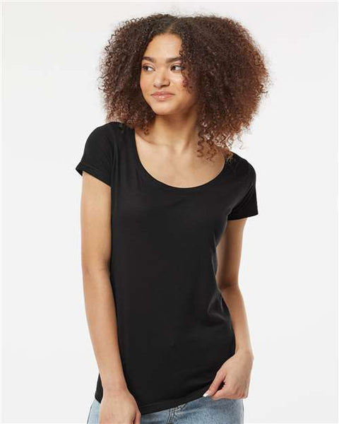 Tultex 243 Women's Poly-Rich Scoop Neck T-Shirt