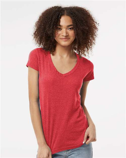 Tultex 244 Women's Poly-Rich V-Neck T-Shirt