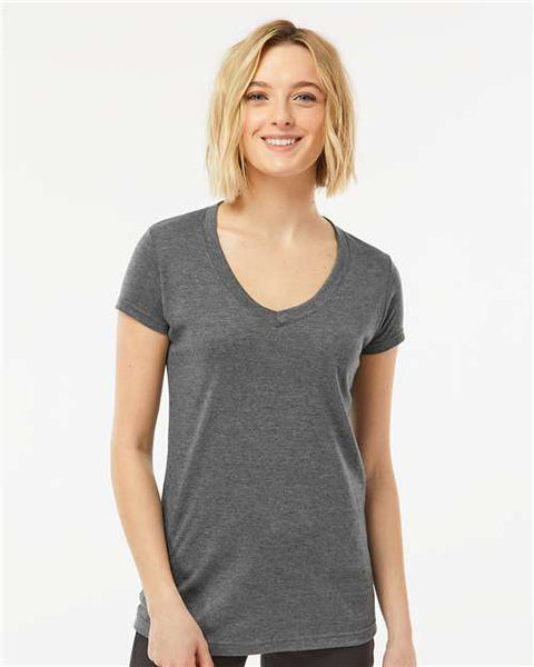 Tultex 244 Women's Poly-Rich V-Neck T-Shirt