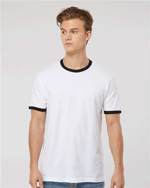 Tultex 246 Fine Jersey Ringer T-Shirt