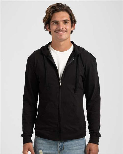 Tultex 260 Beach Full-Zip Hooded Long Sleeve T-Shirt
