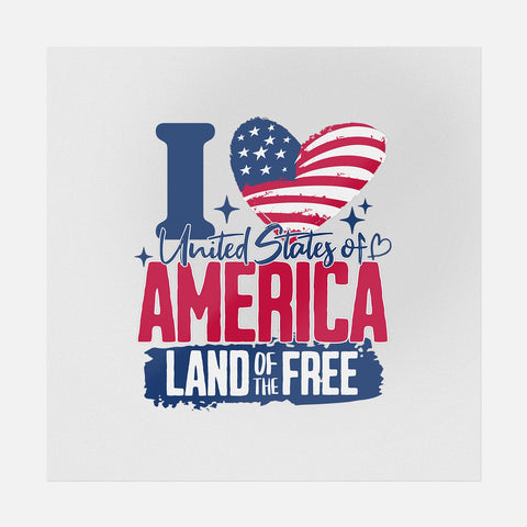 I Love America - Patriotic Ready-to-Press DTF Transfer